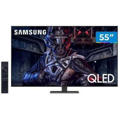 Smart TV 55” 4K QLED Samsung Wi-Fi - Som em Movimento Processador IA HDR