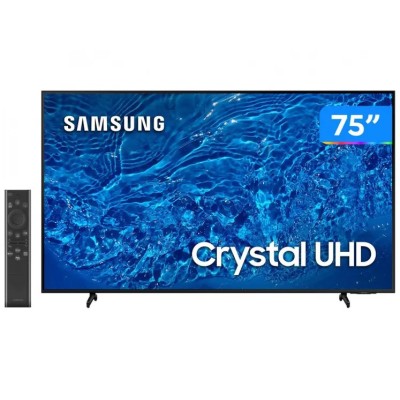 Smart TV 75” 4K Crystal UHD Samsung - VA Wi-Fi Bluetooth Alexa 3 HDMI